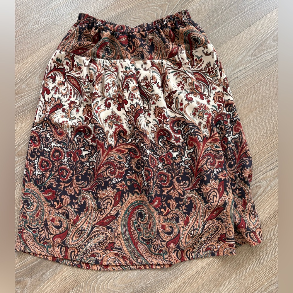 Vintage Elegant Paisley mid Skirt